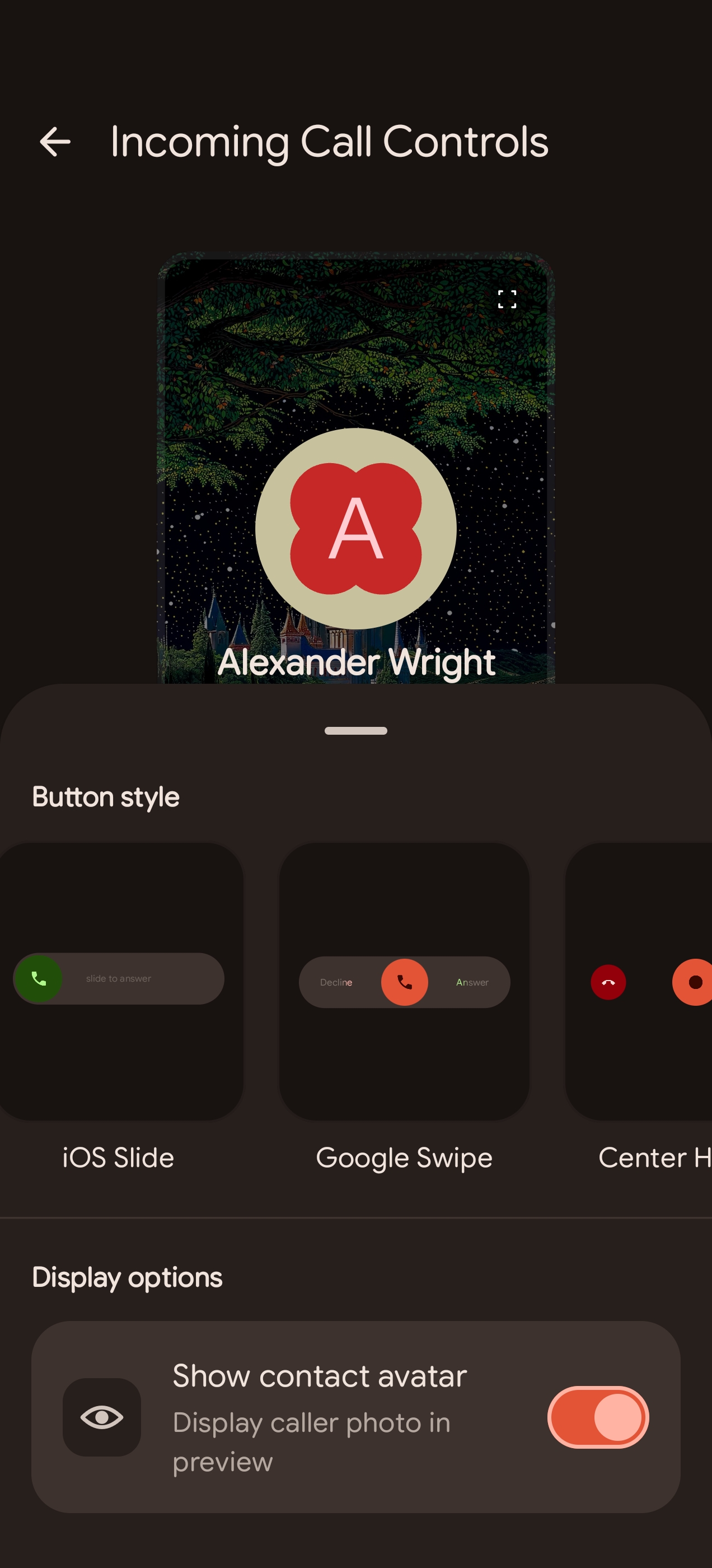 DialX Button Style Settings